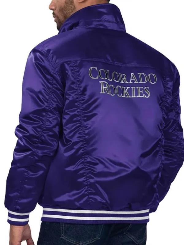Colorado Rockies Silver Tab Trucker Purple Jacket
