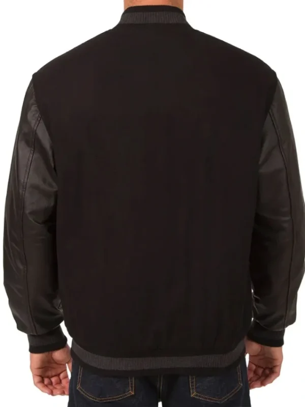 Colorado Rockies Black Wool/Leather Varsity Jacket