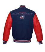 Columbus Blue Jackets Blue and Red Letterman Jacket