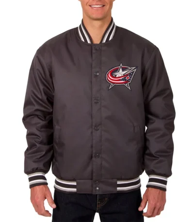 Columbus Blue Jackets Gray Poly Twill Jacket