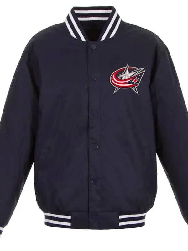 Columbus Blue Jackets Poly Twill Navy Jacket