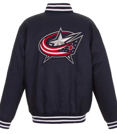 Columbus Blue Jackets Poly Twill Navy Jacket