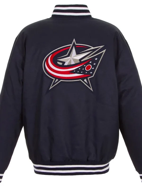 Columbus Blue Jackets Poly Twill Navy Jacket
