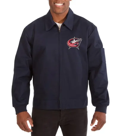 Columbus Blue Jackets Workwear Navy Cotton Jacket