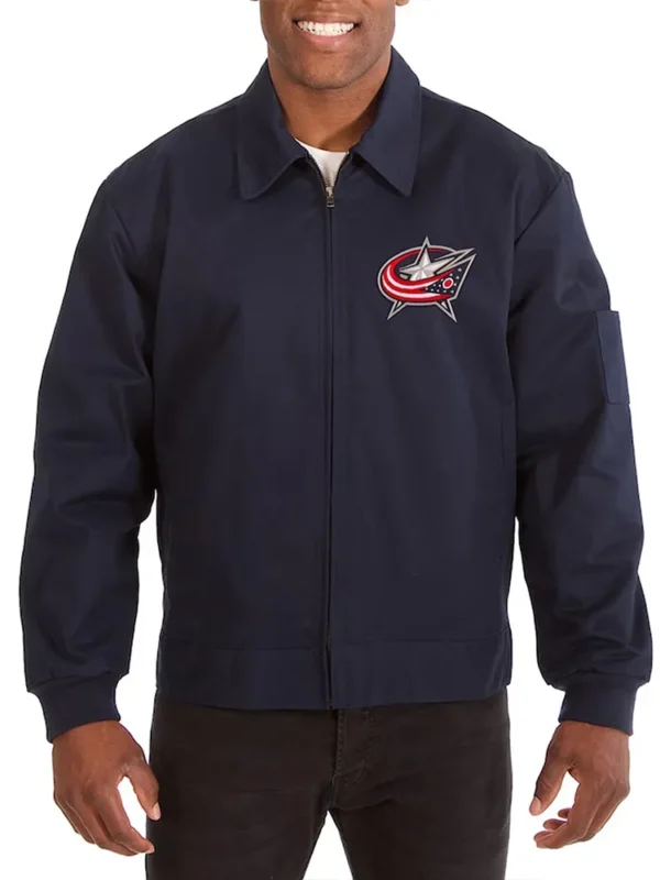 Columbus Blue Jackets Workwear Navy Cotton Jacket