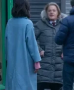 Cush Jumbo Stay Close Blue Trench Coat