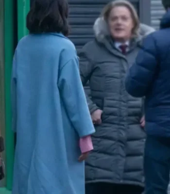 Cush Jumbo Stay Close Blue Trench Coat