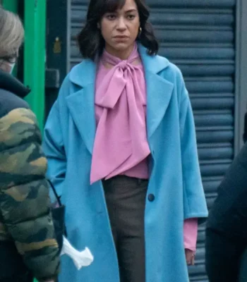 Cush Jumbo Stay Close Blue Trench Coat