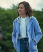 Cush Jumbo Stay Close Blue Trench Coat