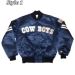 Dallas Cowboys 1990s Satin Navy Blue Jacket