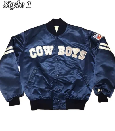 Dallas Cowboys 1990s Satin Navy Blue Jacket