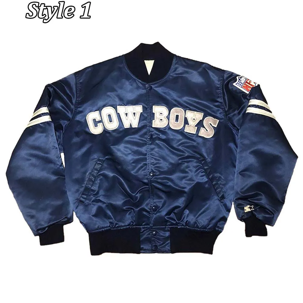 Dallas Cowboys 1990s Satin Navy Blue Jacket Dallas Cowboys 1990s Satin Navy Blue Jacket
