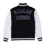 Dallas Cowboys 3rd Down Navy-White Varsity Full-Snap Wool-Leather Jacket