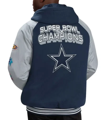 Dallas Cowboys 5X Super Bowl Champions Varsity Jacket