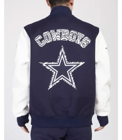 Dallas Cowboys Animal Patches Navy Varsity Jacket
