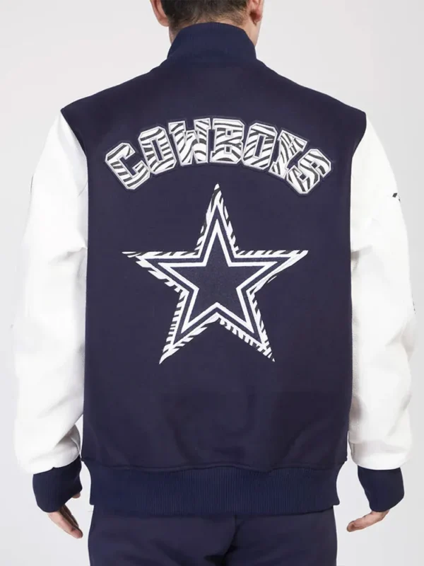 Dallas Cowboys Animal Patches Navy Varsity Jacket