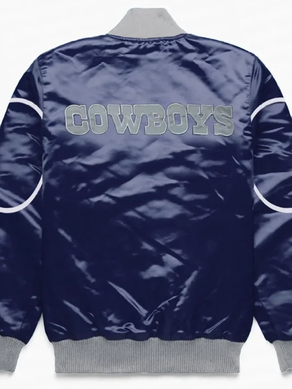 Dallas Cowboys Blue Bomber Snap-Front Jacket