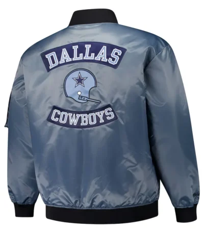 Dallas Cowboys Charcoal Bomber Full-Zip Jacket