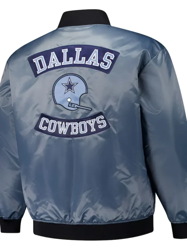 Dallas Cowboys Charcoal Bomber Full-Zip Jacket