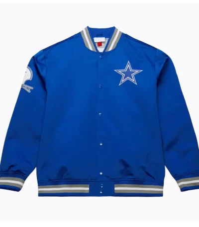 Dallas Cowboys Double Down Royal Satin Jacket