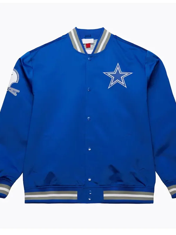 Dallas Cowboys Double Down Royal Satin Jacket