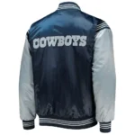 Dallas Cowboys Enforcer Navy-Silver Satin Jacket