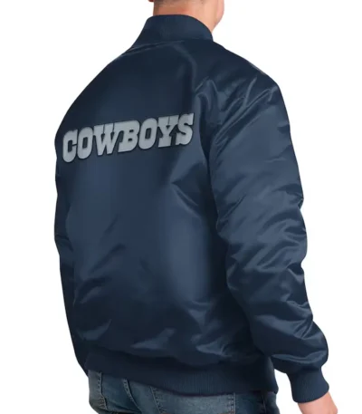 Dallas Cowboys Exclusive Navy Varsity Satin Jacket