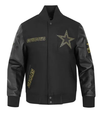 Dallas Cowboys Full-Zip Black Varsity Jacket