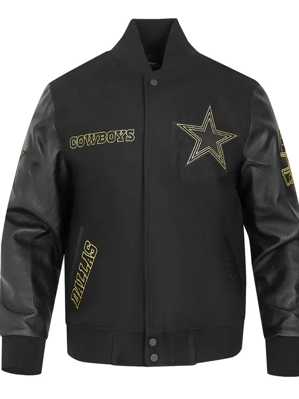 Dallas Cowboys Full-Zip Black Varsity Jacket