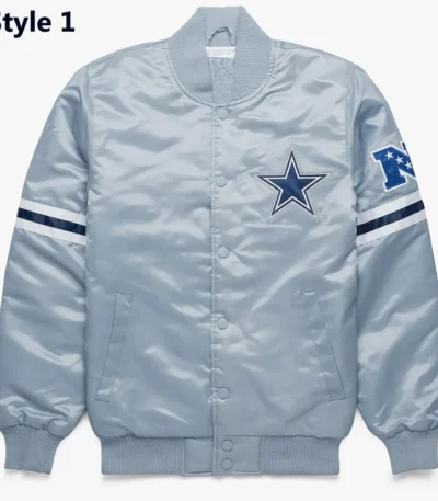 Dallas Cowboys Gray Satin Jacket