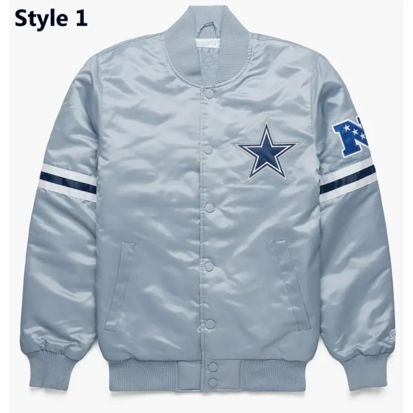 Dallas Cowboys Gray Satin Jacket