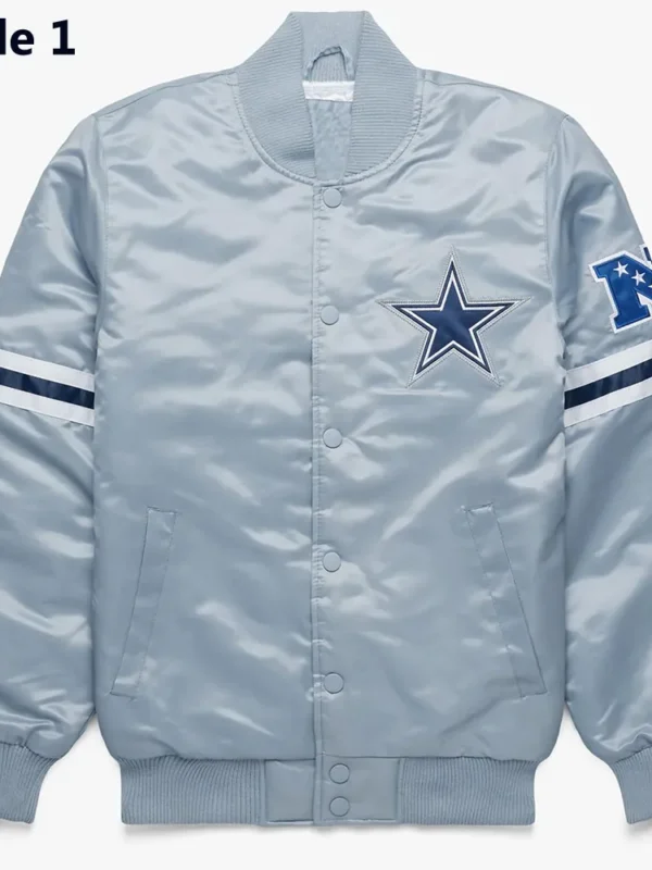 Dallas Cowboys Gray Satin Jacket