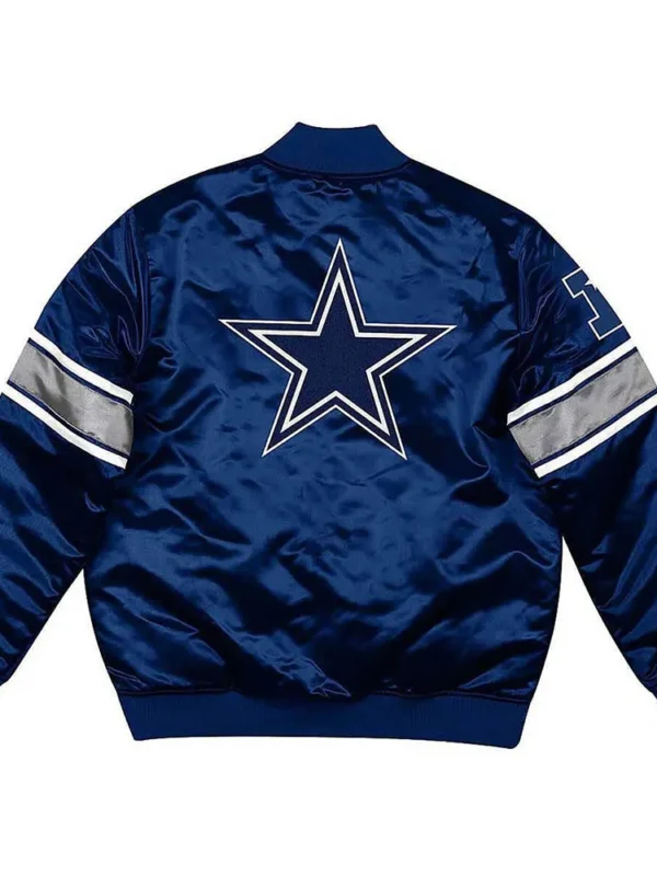 Dallas Cowboys Heavyweight Navy Blue Satin Jacket