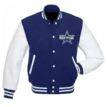 Dallas Cowboys Letterman White-Royal Blue Jacket