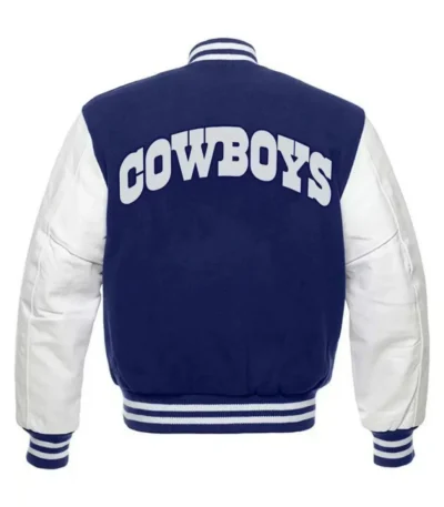 Dallas Cowboys Letterman White-Royal Blue Jacket