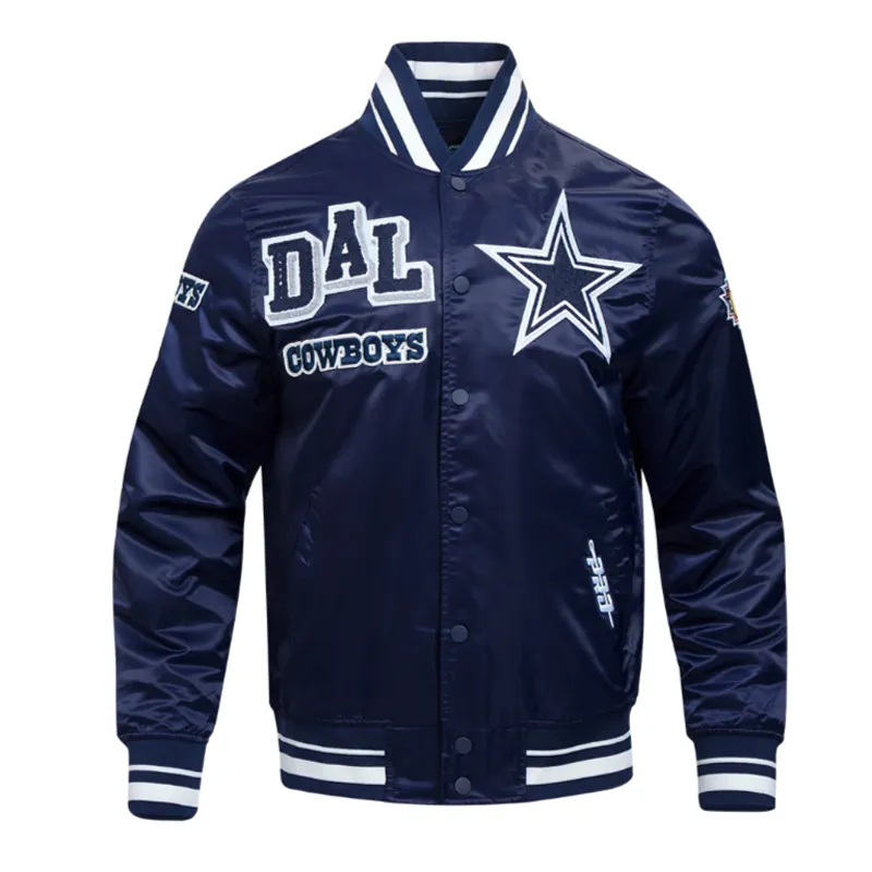 Dallas Cowboys Mashup Classic Rib Satin Jacket Dallas Cowboys Mashup Classic Rib Satin Jacket