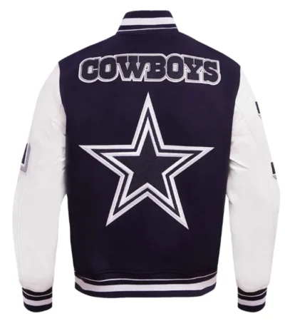 Dallas Cowboys Mashup Rib Varsity Wool-Leather Jacket