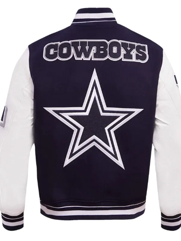 Dallas Cowboys Mashup Rib Varsity Wool-Leather Jacket