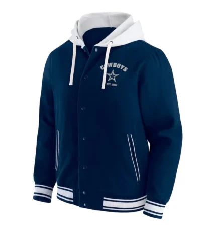 Dallas Cowboys Navy Cotton Hooded Jacket