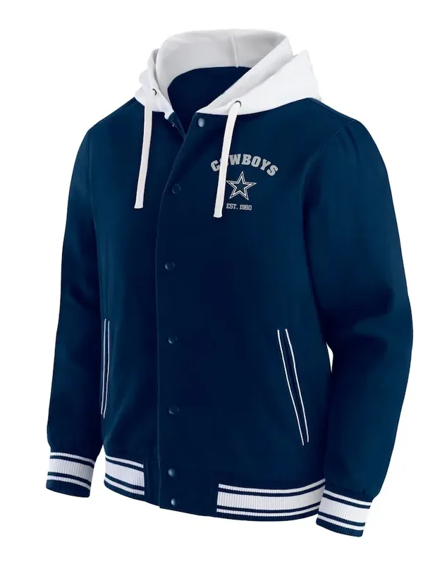 Dallas Cowboys Navy Cotton Hooded Jacket