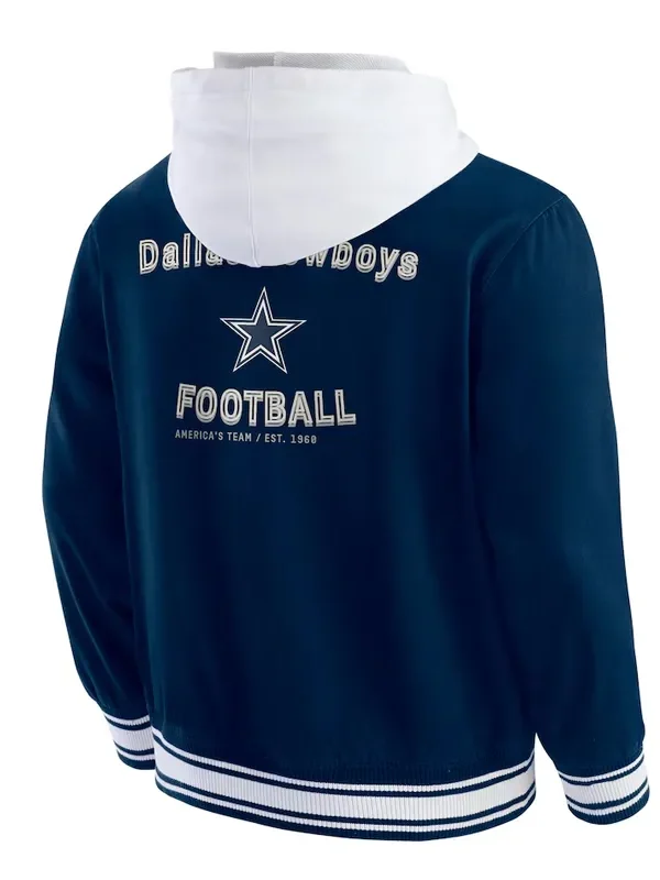 Dallas Cowboys Navy Cotton Hooded Jacket