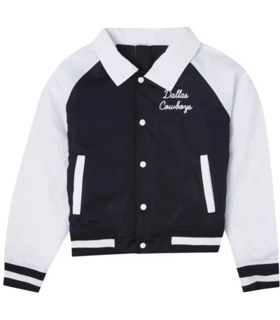 Dallas Cowboys Navy and White Throwback Jacket