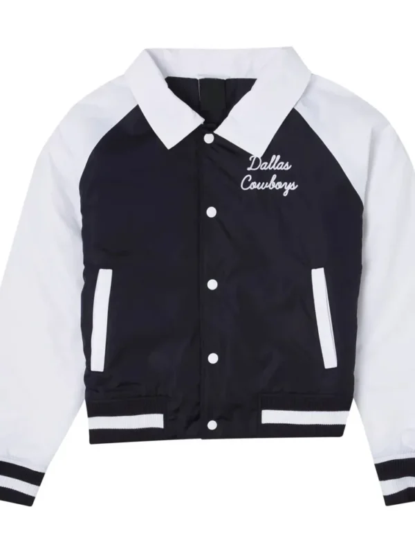 Dallas Cowboys Navy and White Throwback Jacket