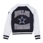 Dallas Cowboys Navy and White Throwback Jacket