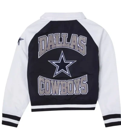 Dallas Cowboys Navy and White Throwback Jacket