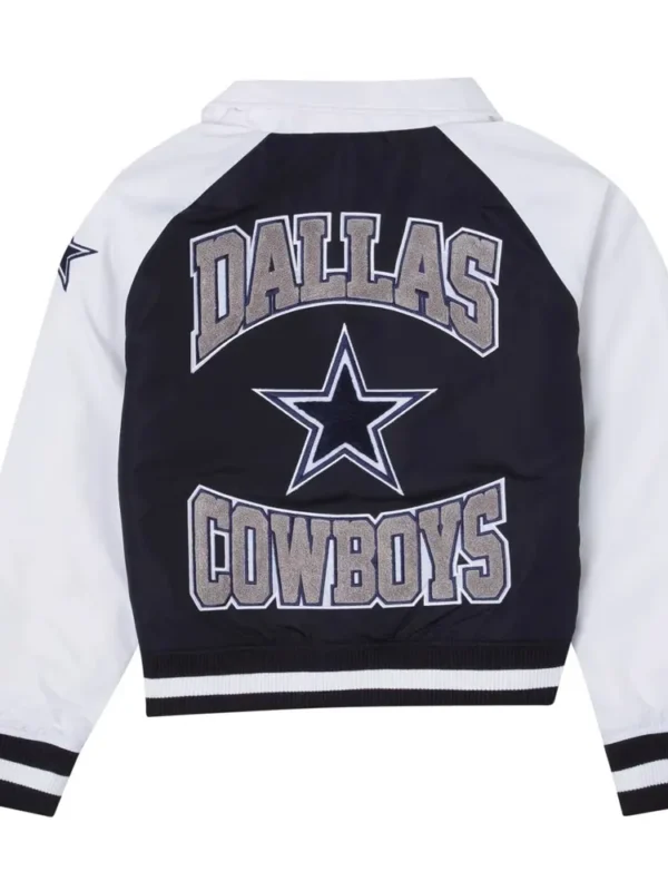 Dallas Cowboys Navy and White Throwback Jacket