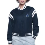 Dallas Cowboys Printed Logo Varsity Satin Jacket