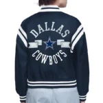 Dallas Cowboys Printed Logo Varsity Satin Jacket