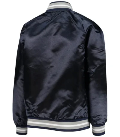 Dallas Cowboys Raglan Full-Snap Navy Blue Satin Jacket