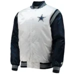 Dallas Cowboys Renegade Throwback White-Navy Satin Jacket